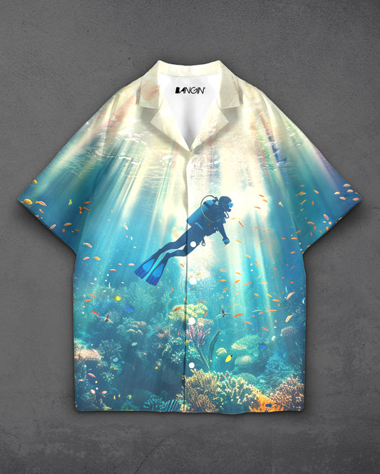 Hawaiian Shirt with Cuban Collar #300