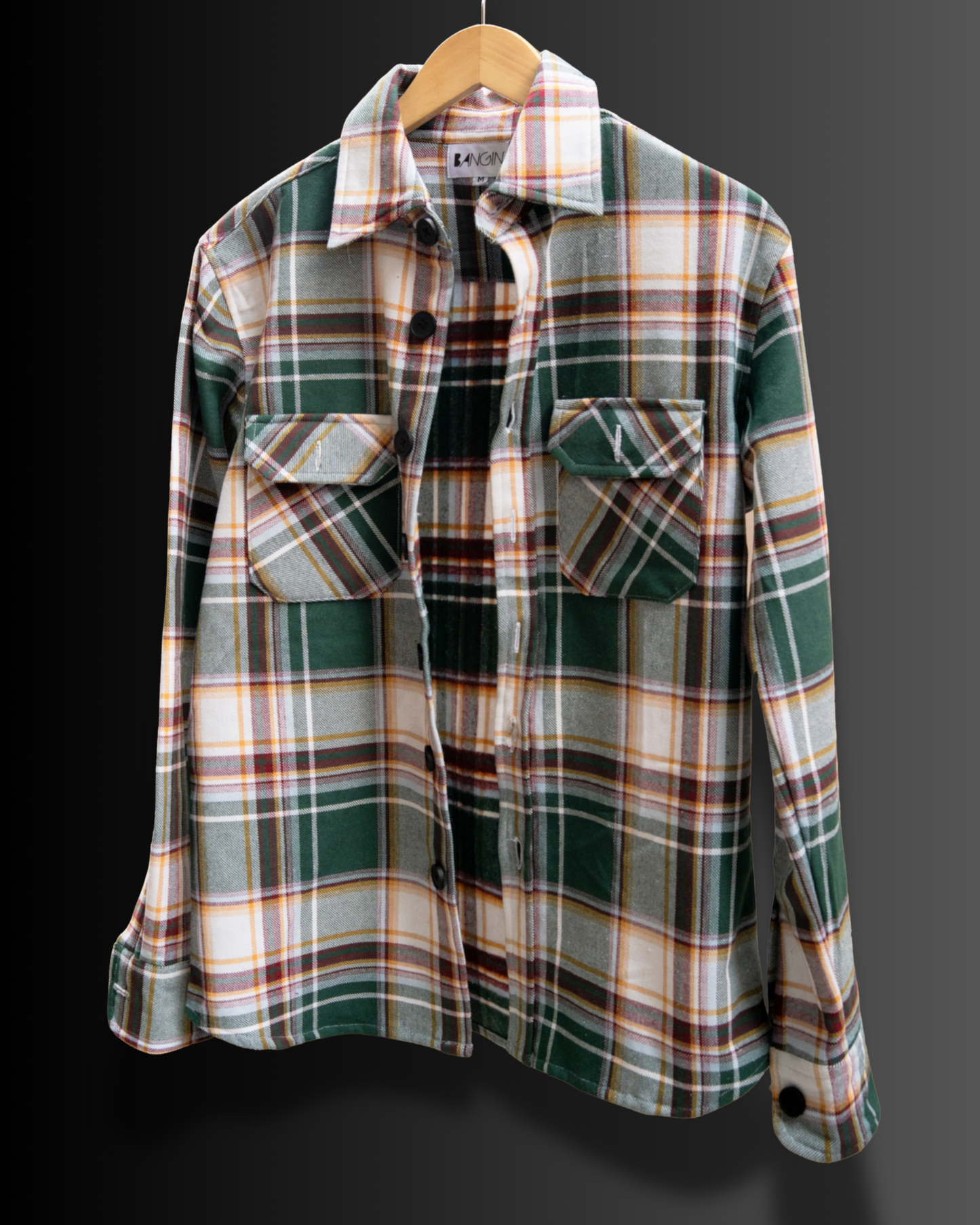 Sea Green Checks - Premium Flannel Overshirt #880
