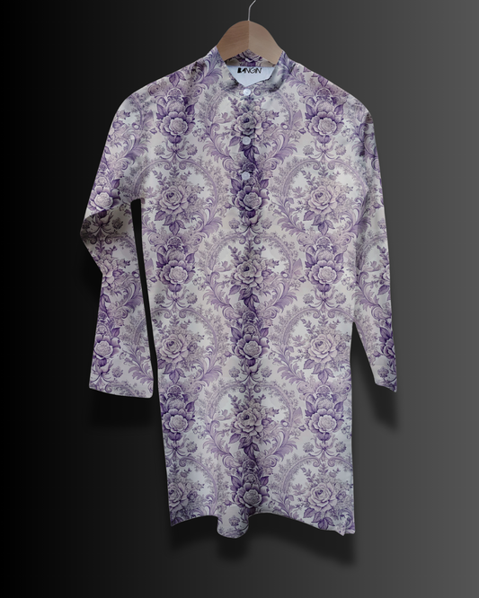 Men's Printed Short Kurta #935