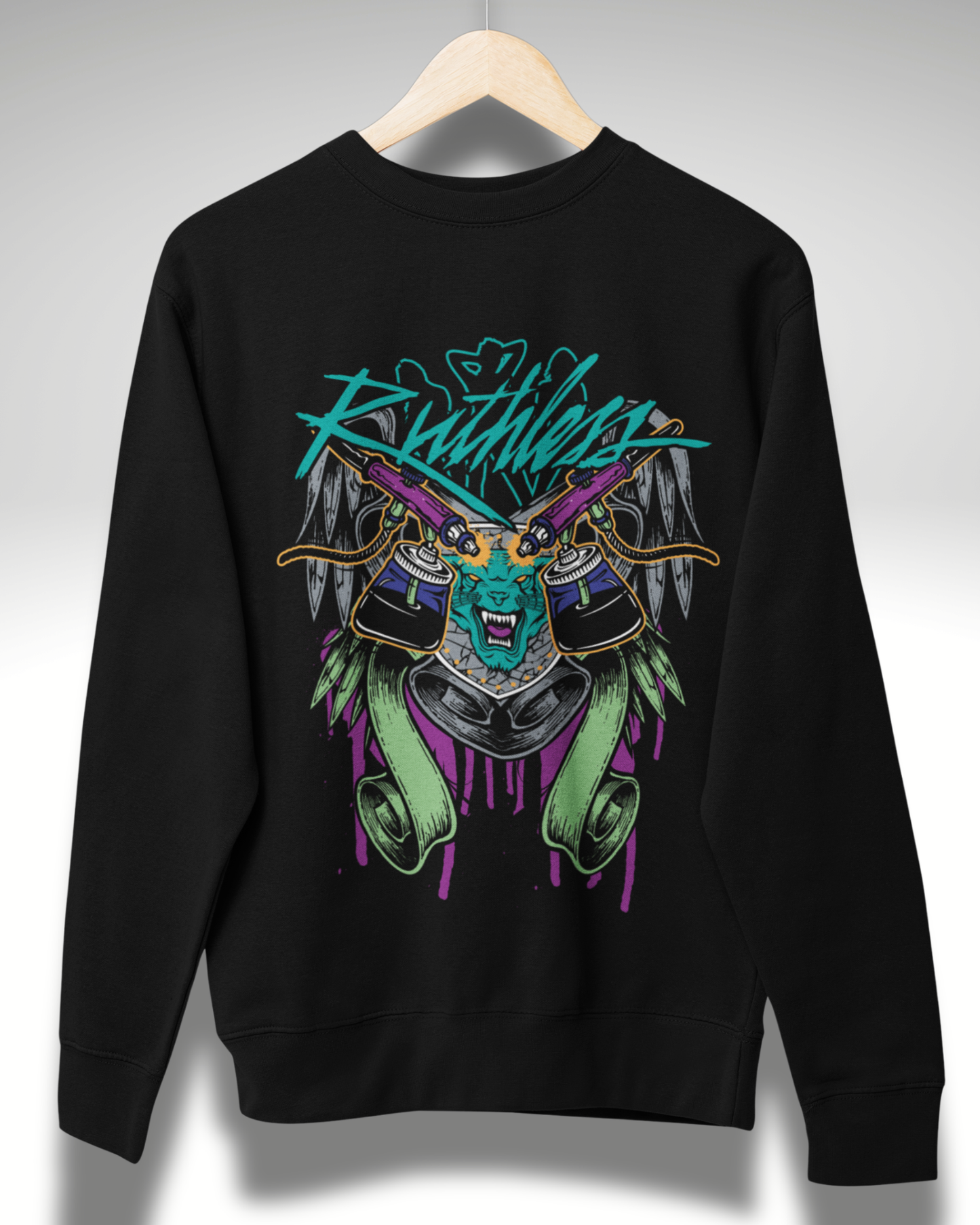 100% Cotton Sweatshirt (Midnight Black) #916
