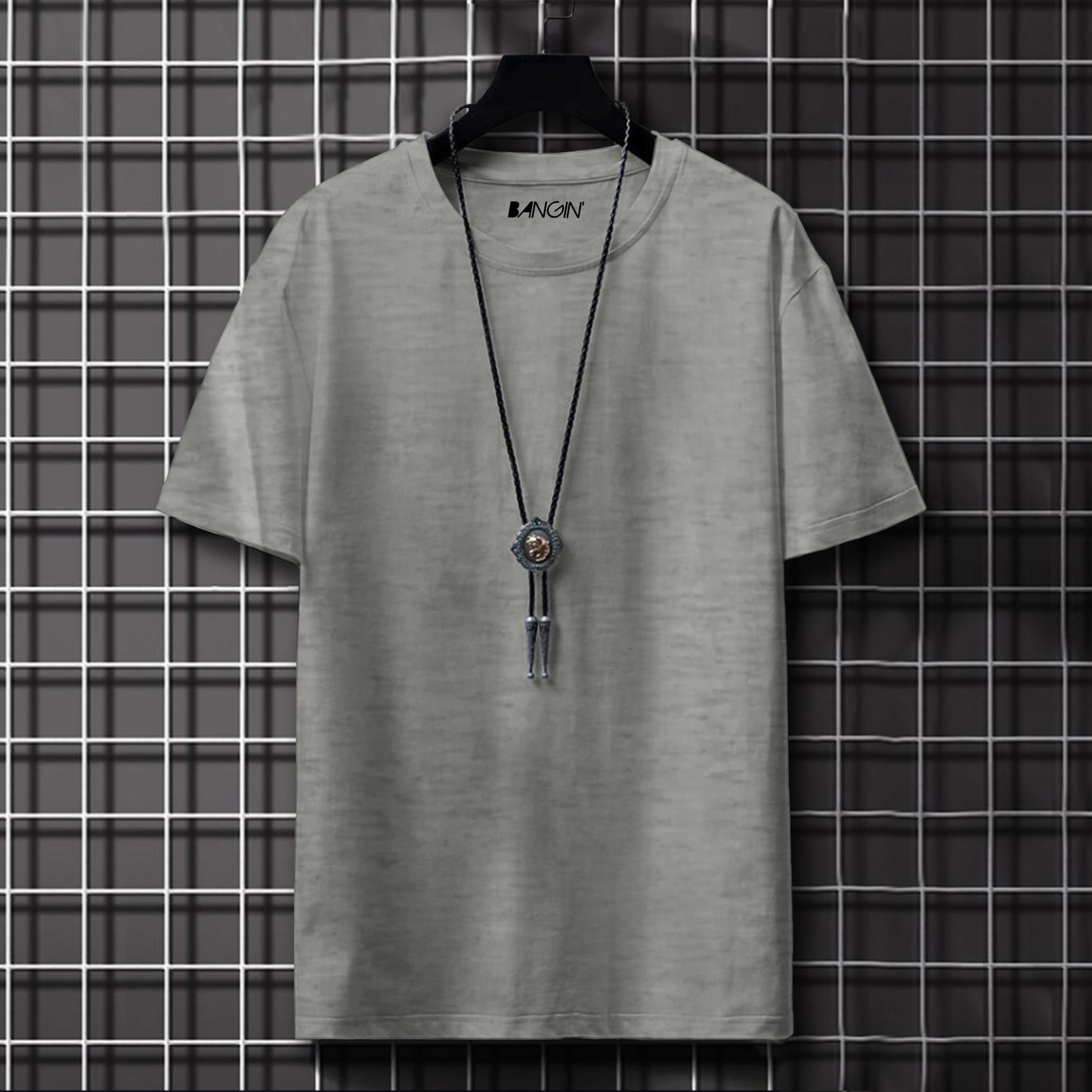 100% Premium Cotton Tee #379 (Melange Grey)