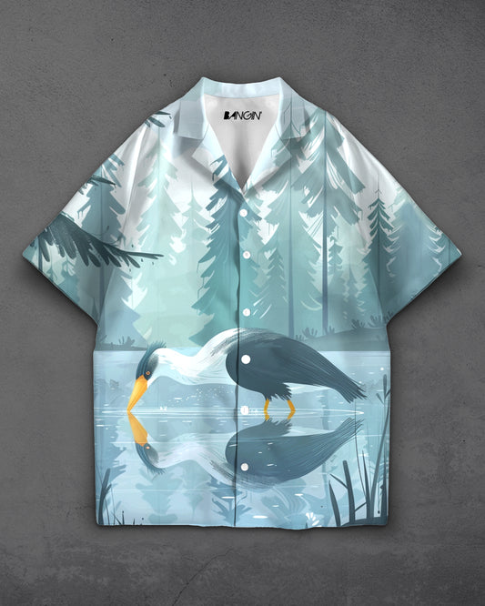 Hawaiian Shirt with Cuban Collar #344