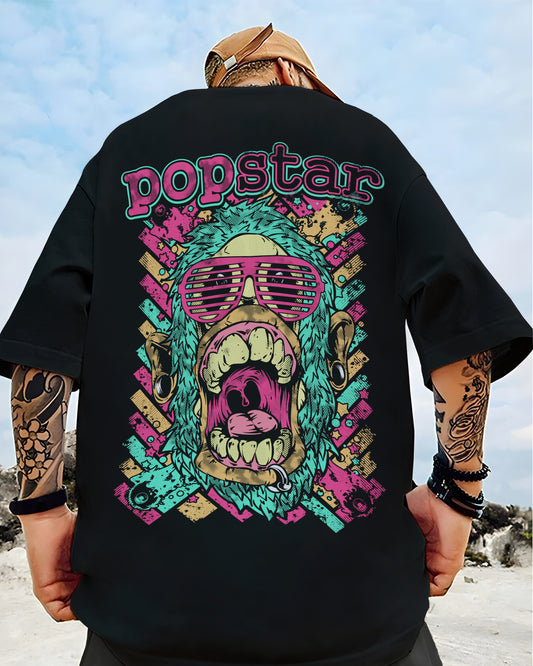 Printed Oversized Tee in 100% Organic Cotton #437