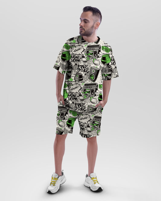 Oversized Tee & Shorts Co-ord Set #682