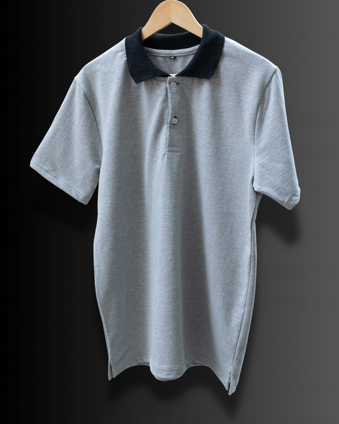 Premium Cotton Polo T-shirt (Melange Grey) #1110