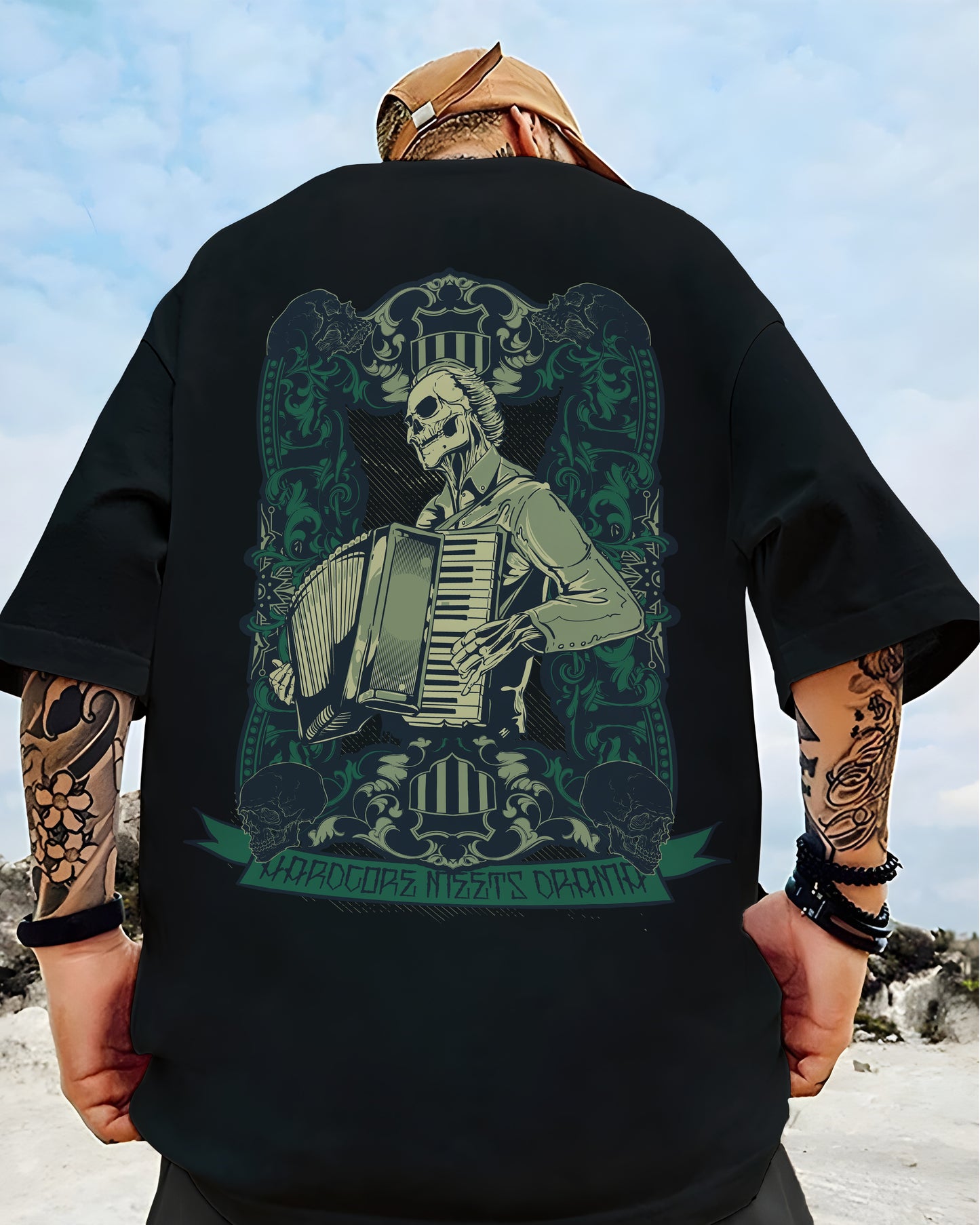 Printed Oversized Tee in 100% Organic Cotton #444