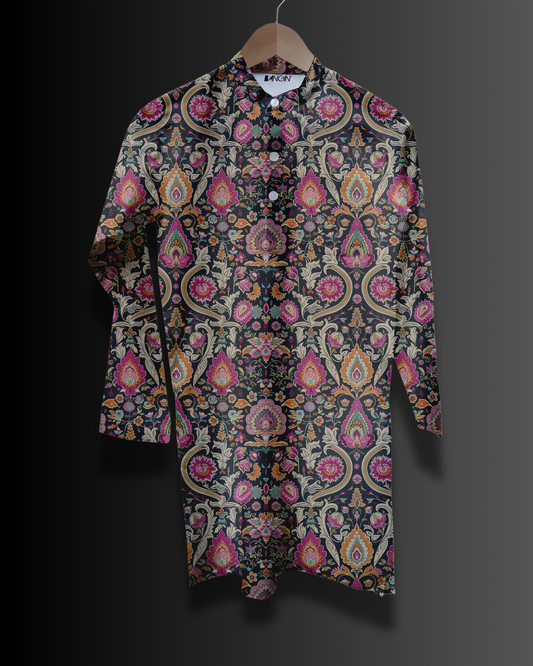 Men's Printed Short Kurta #932