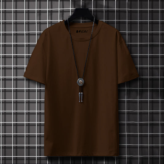 100% Premium Cotton Tee #381 (Dark Brown)