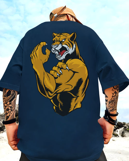 Printed Oversized Tee in Heavy GSM Cotton #445