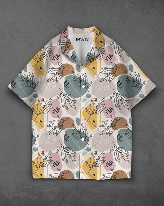Hawaiian Shirt with Cuban Collar #715