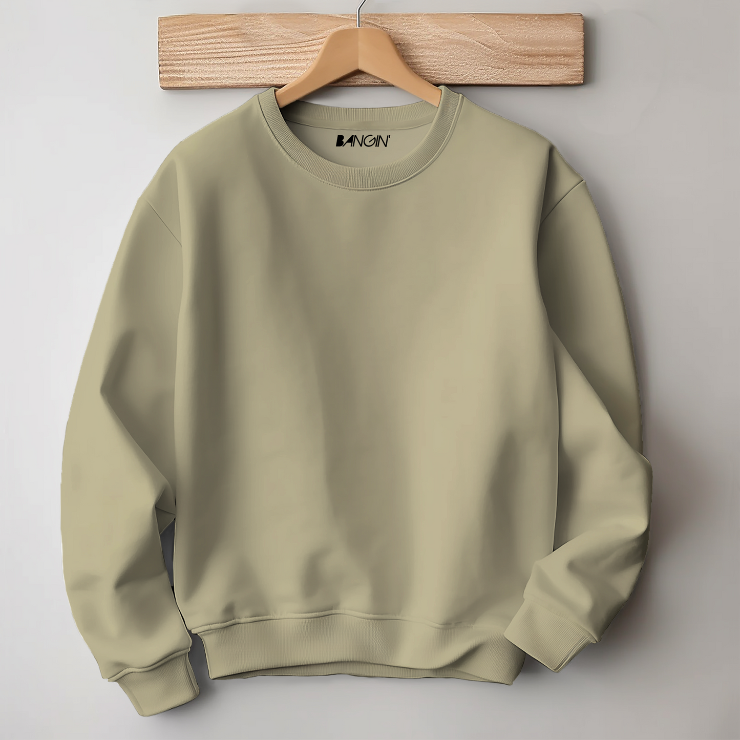 100% Premium Quality Cotton Sweatshirt (Beige) #545