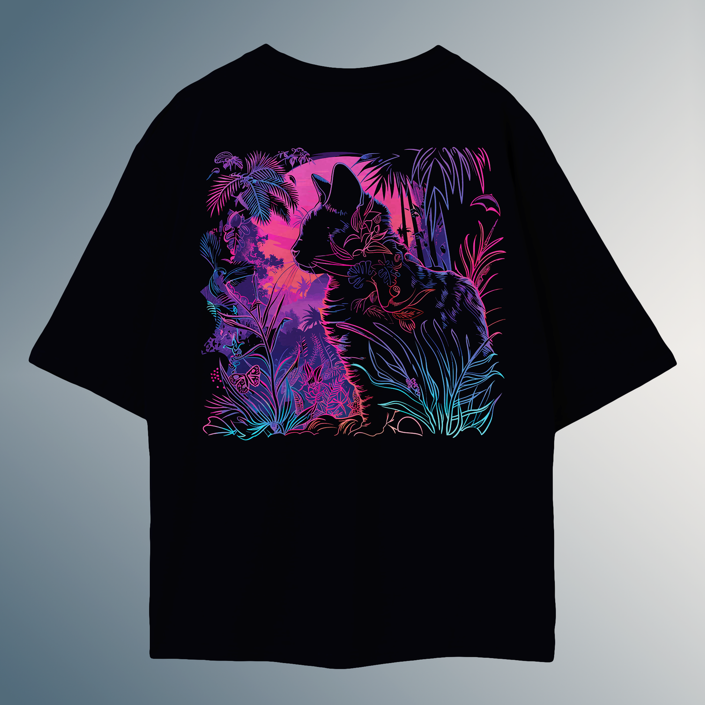 Printed Oversized Tee in 100% Organic Cotton #443
