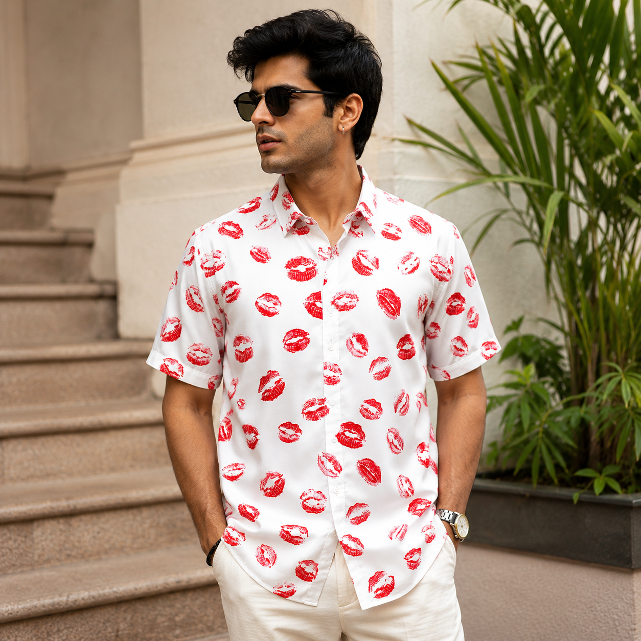 SMITTEN - Shirt for Men in 100% Cotton #1177
