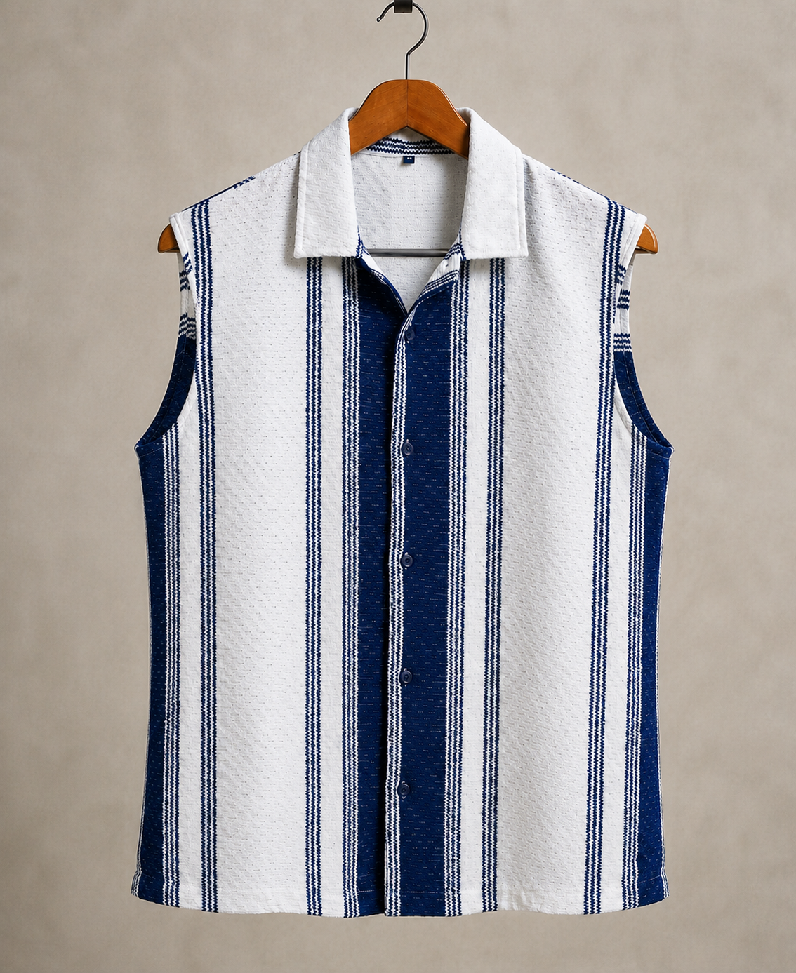 Sleeveless Shirt for Men in 100% Cotton #1240