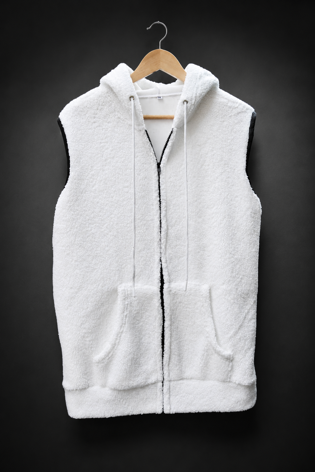Sleeveless Sherpa Hoodie #1007