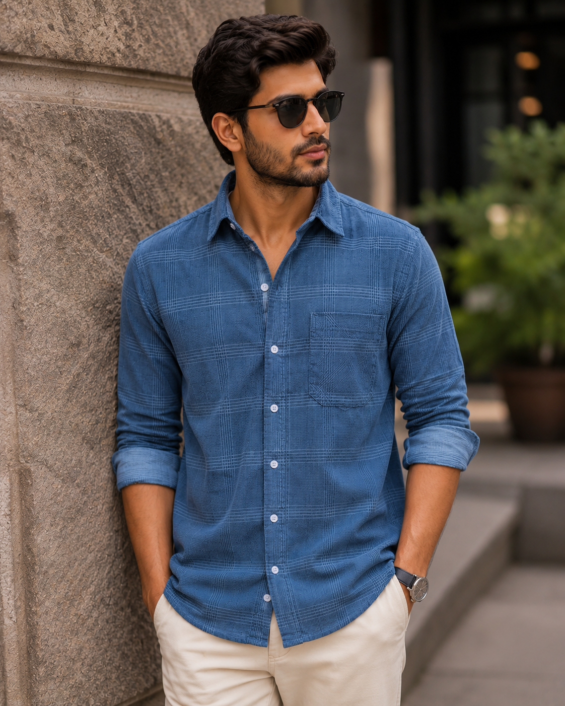 BLUE HAZE - Premium Corduroy Shirt #1217