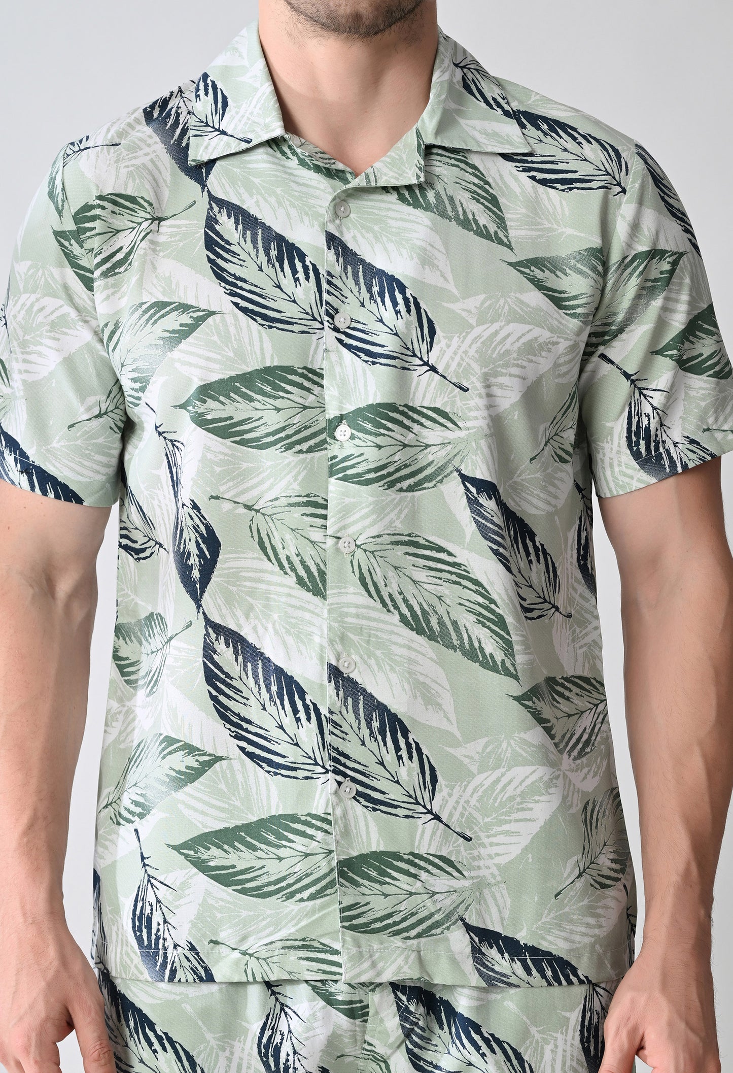Printed Shirt & Shorts Co-ord Set #768