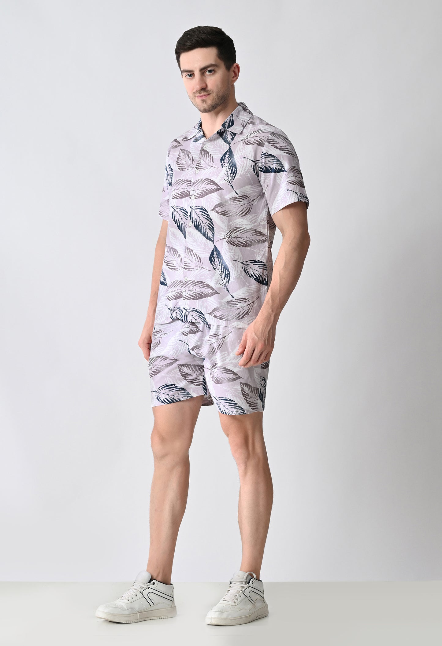 Printed Shirt & Shorts Co-ord Set #769