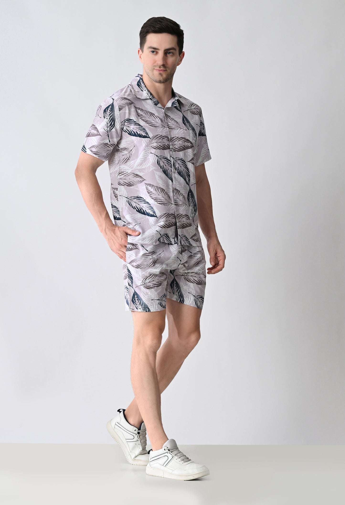 Printed Shirt & Shorts Co-ord Set #769