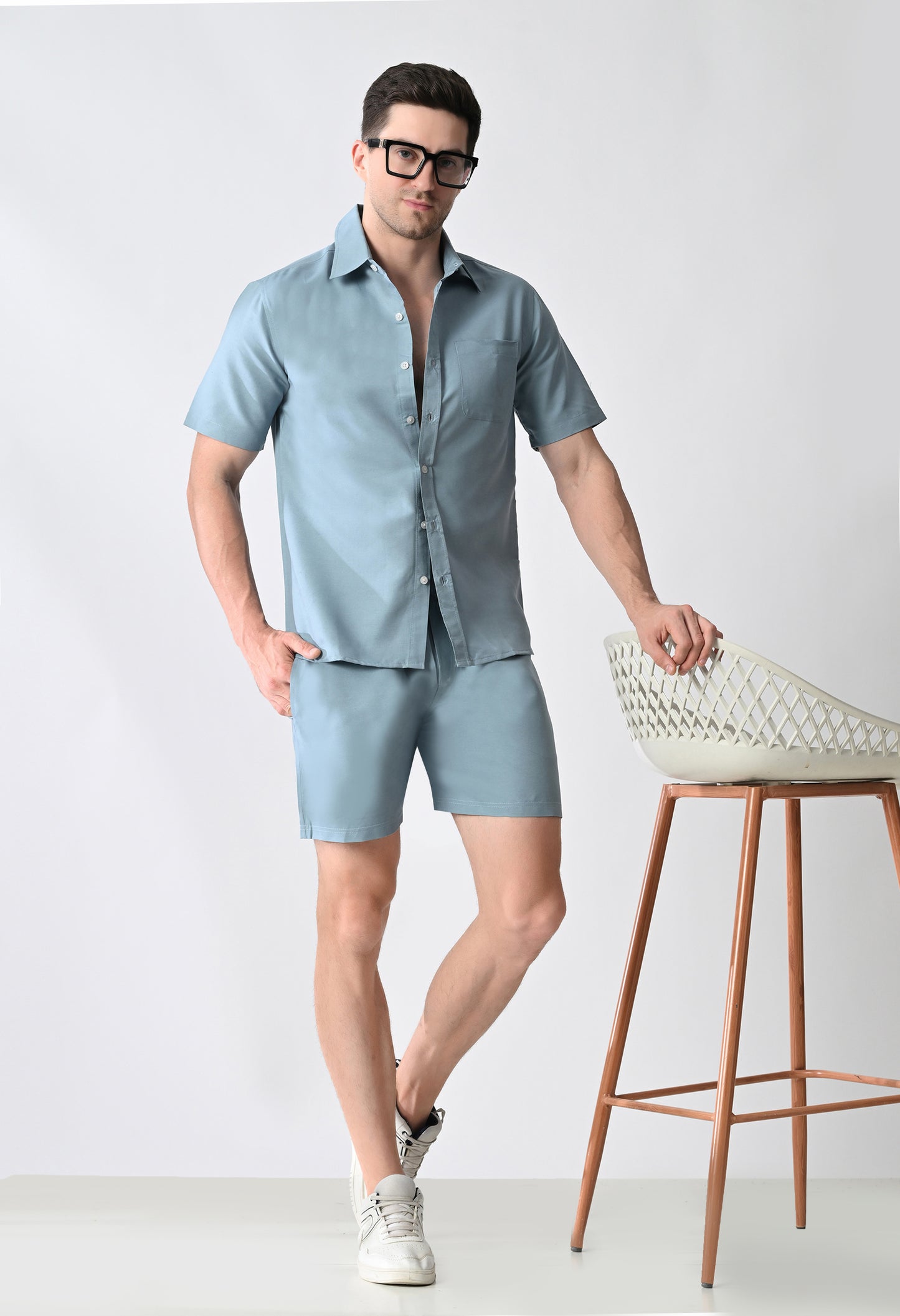 Men's Shirt & Shorts Co-ord Set #771