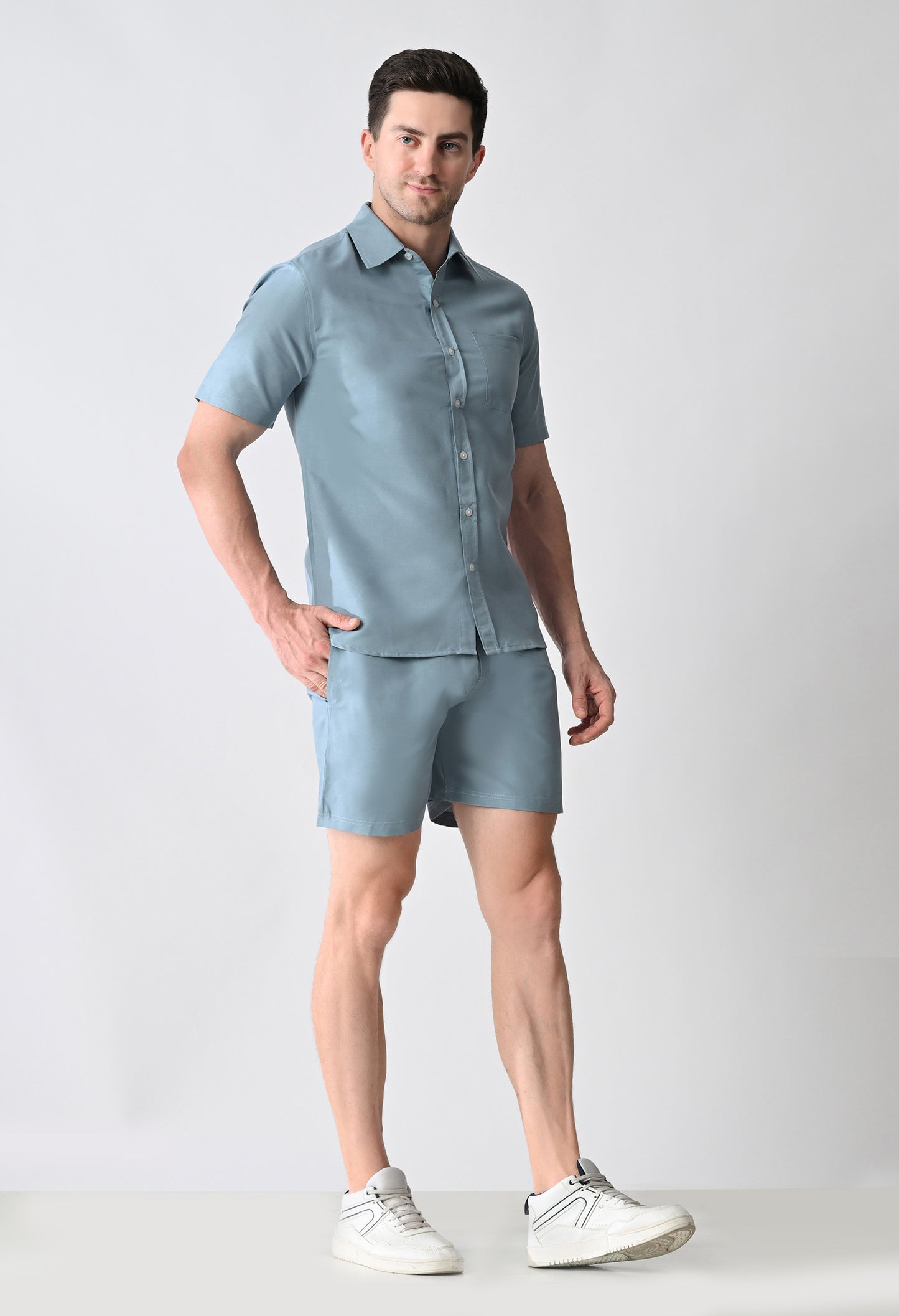 Men's Shirt & Shorts Co-ord Set #771