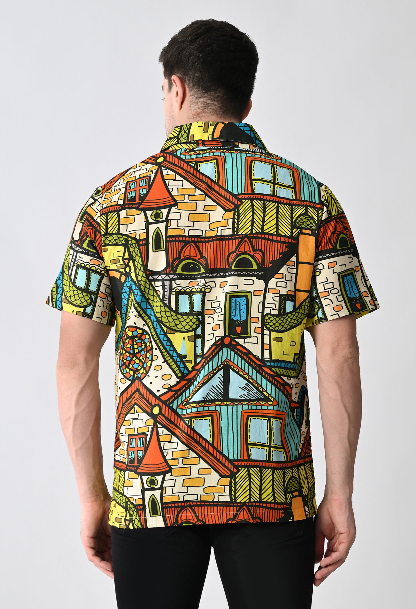 Hawaiian Shirt with Cuban Collar #717