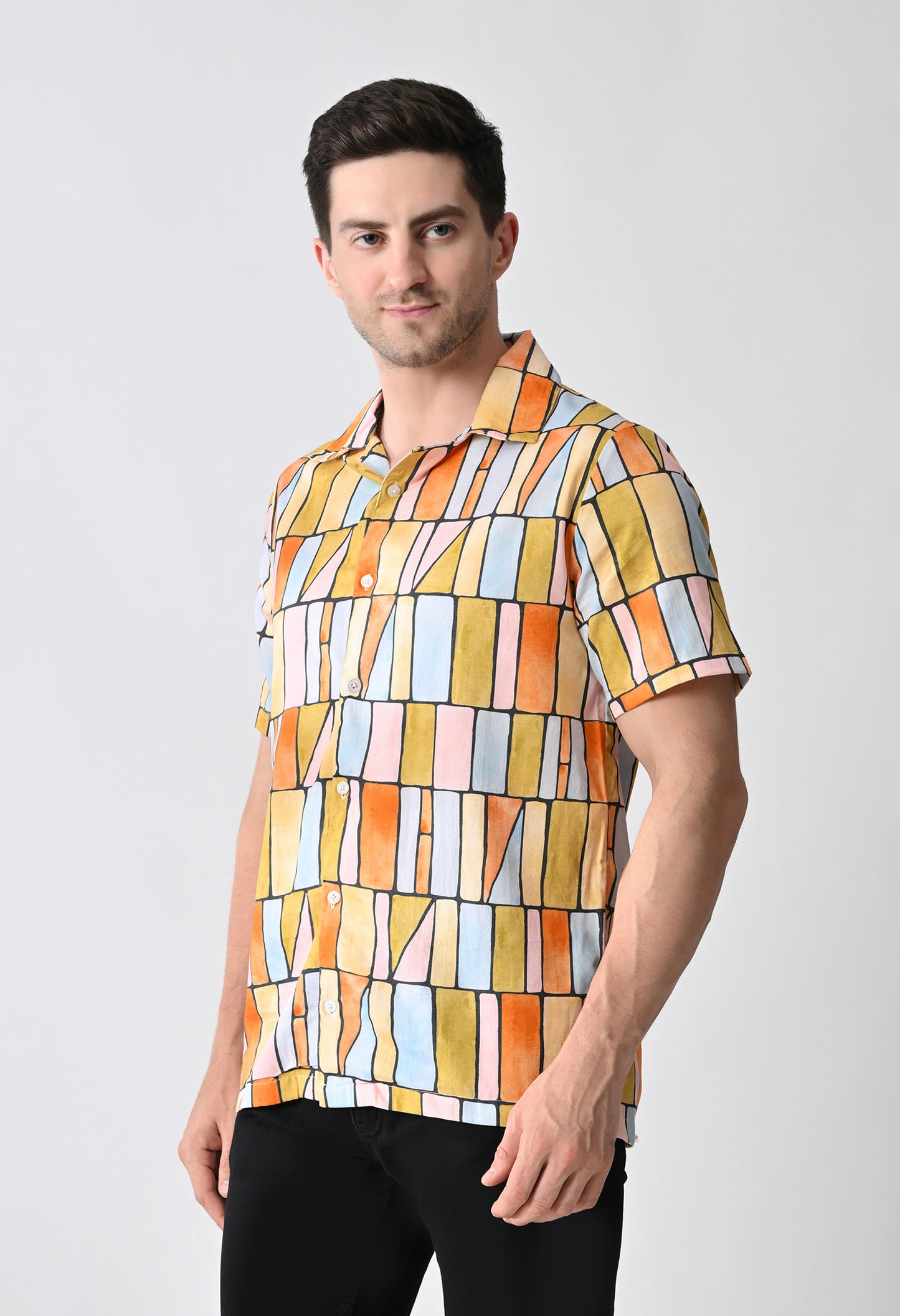 Hawaiian Shirt with Cuban Collar #713