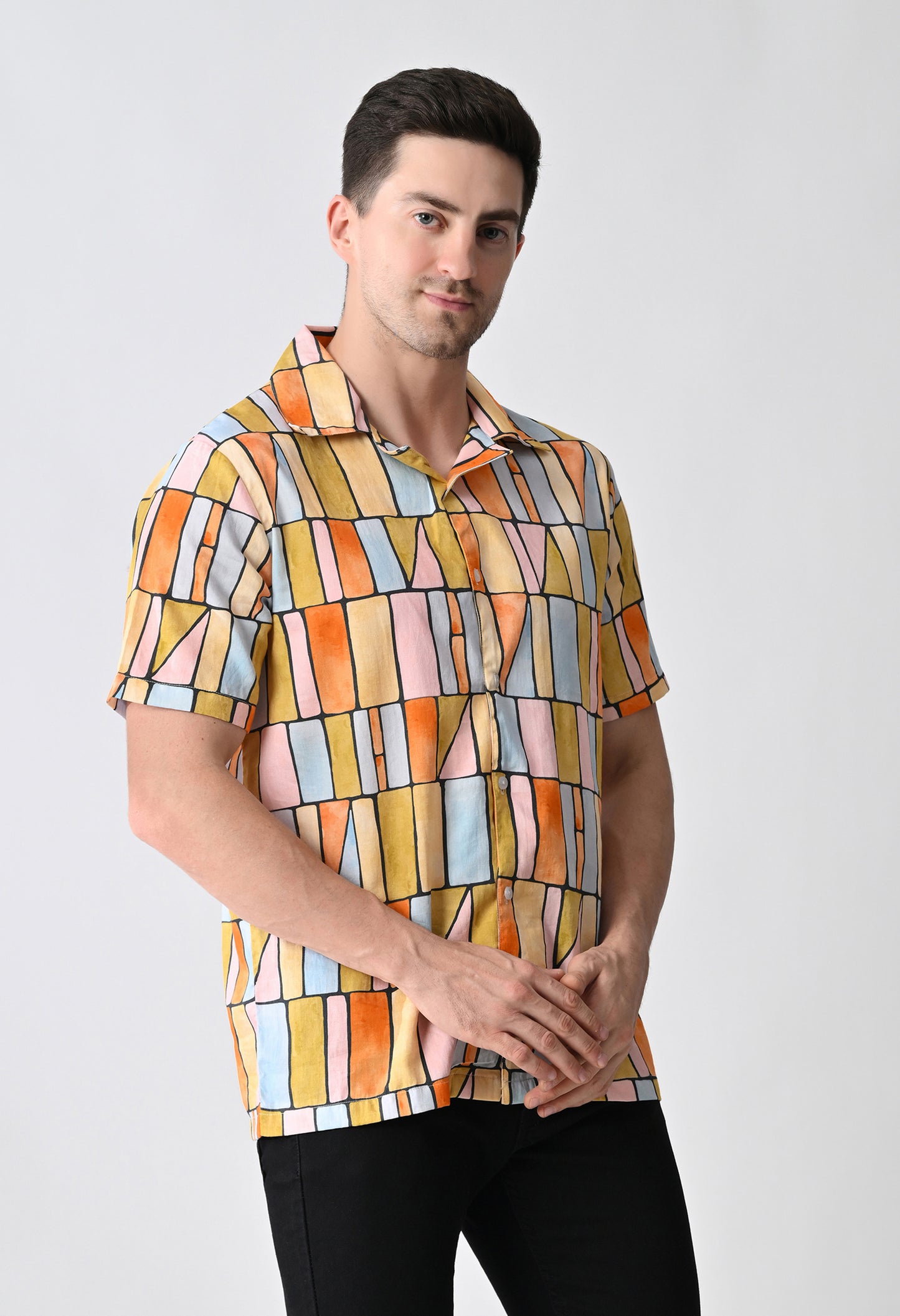 Hawaiian Shirt with Cuban Collar #713