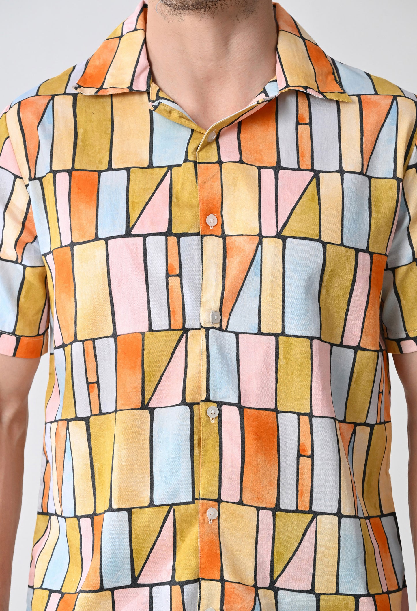Hawaiian Shirt with Cuban Collar #713