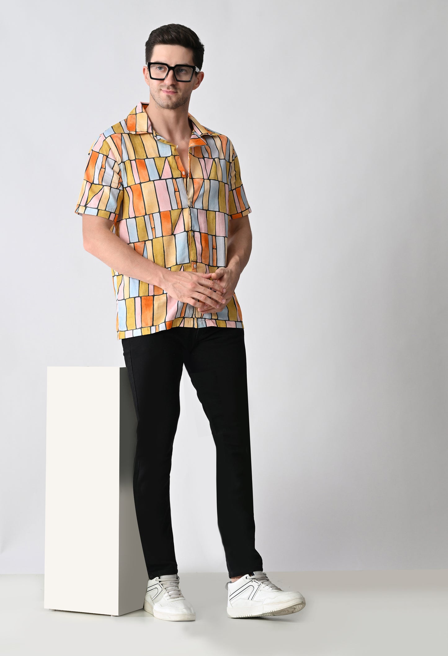 Hawaiian Shirt with Cuban Collar #713