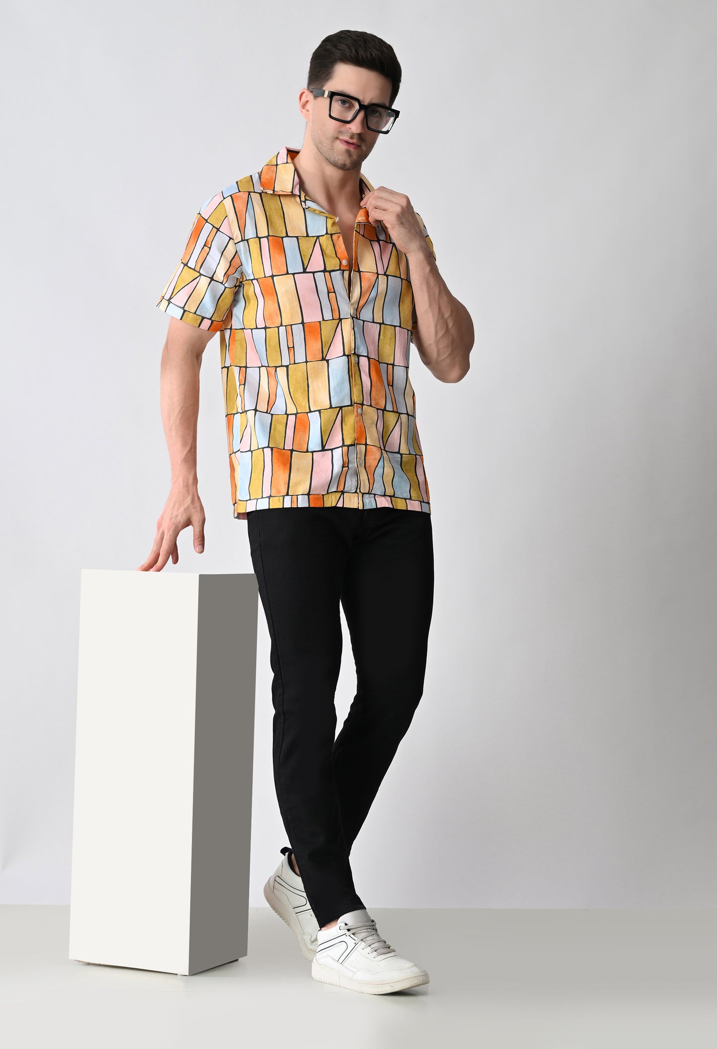 Hawaiian Shirt with Cuban Collar #713