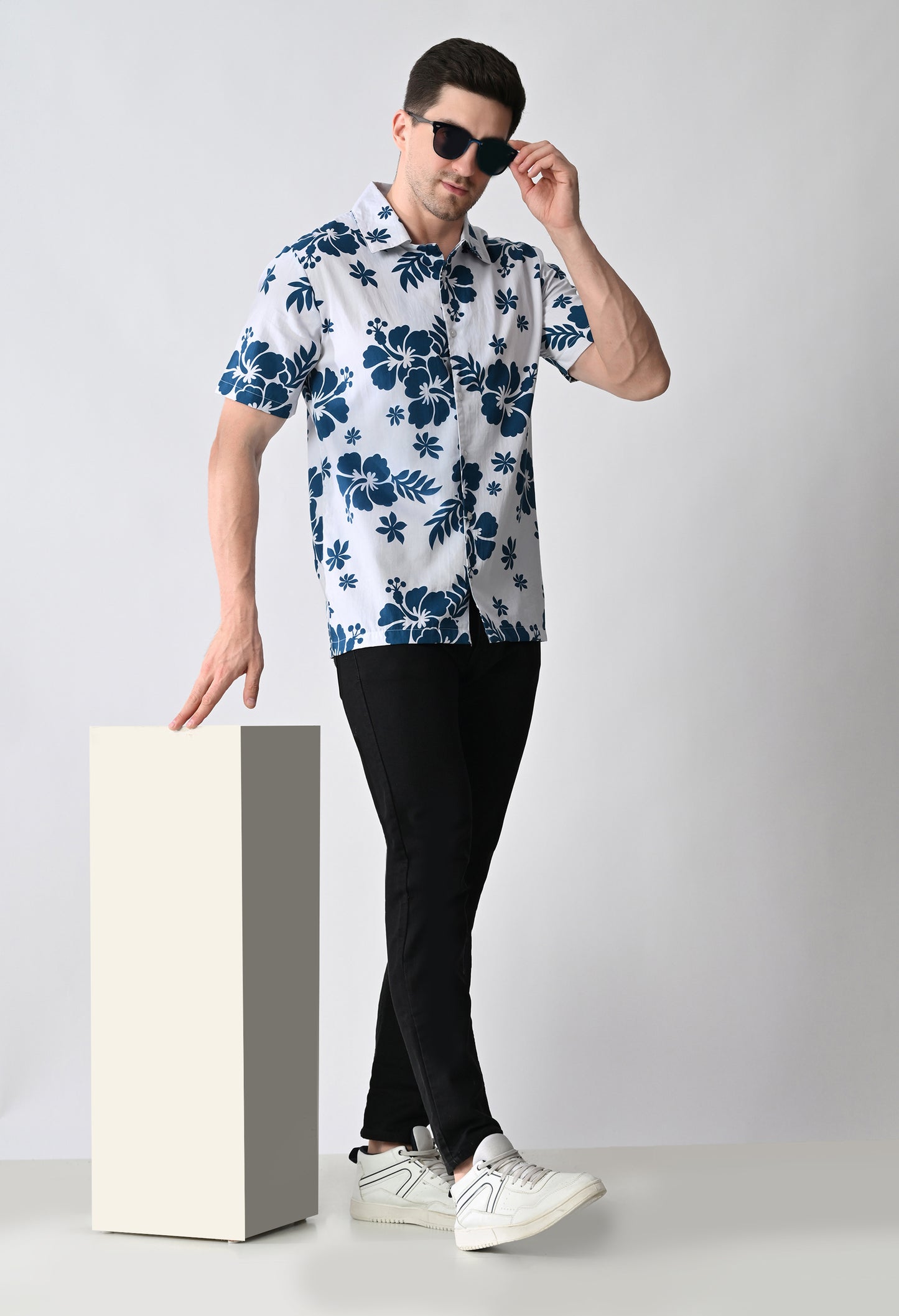 Hawaiian Shirt with Cuban Collar #714