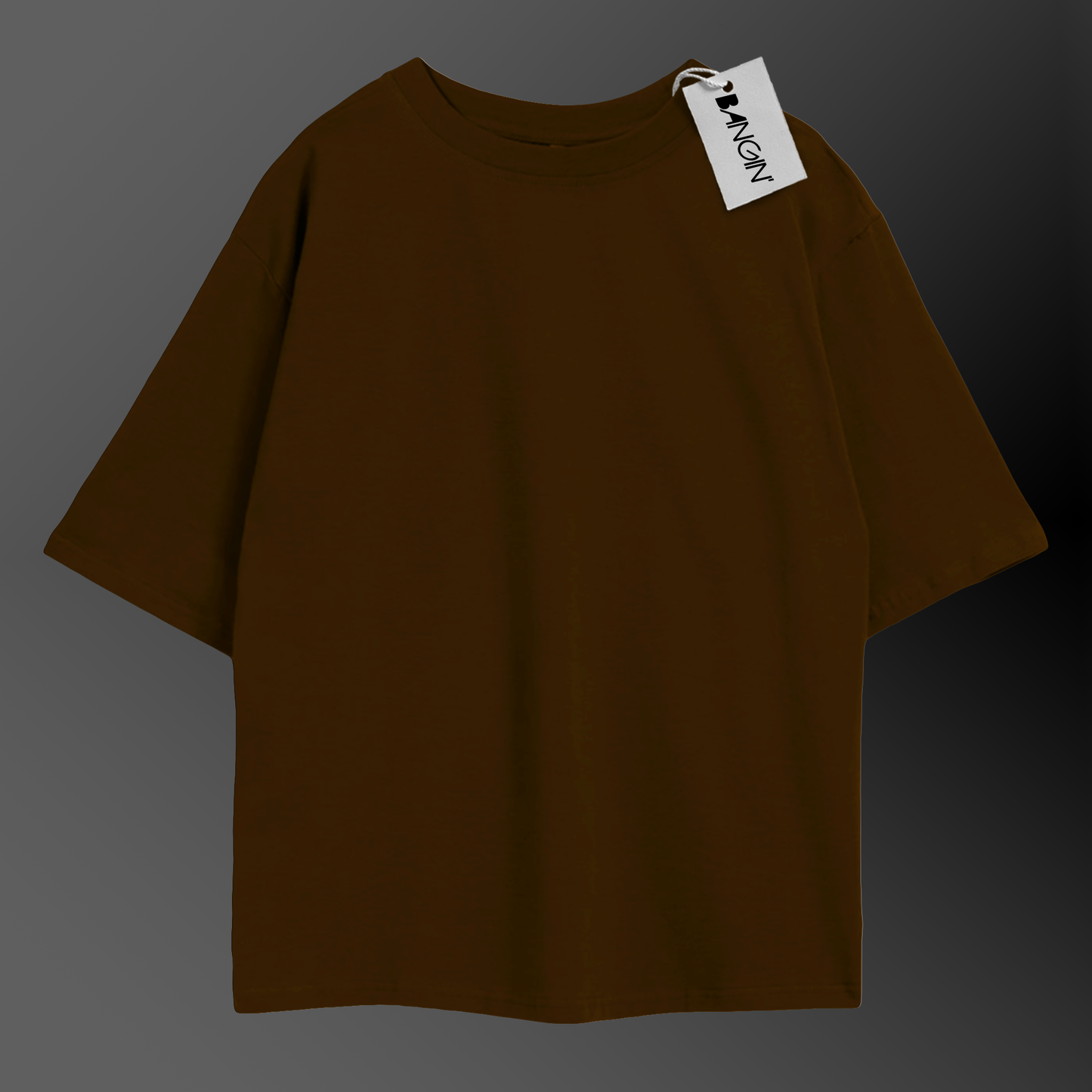 Choco Brown Oversized Tee in 100% Organic Cotton #428