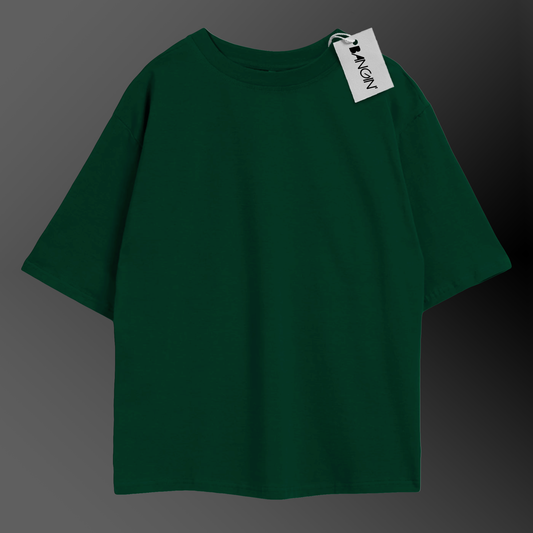 Pine Green Oversized Tee in 100% Organic Cotton #429