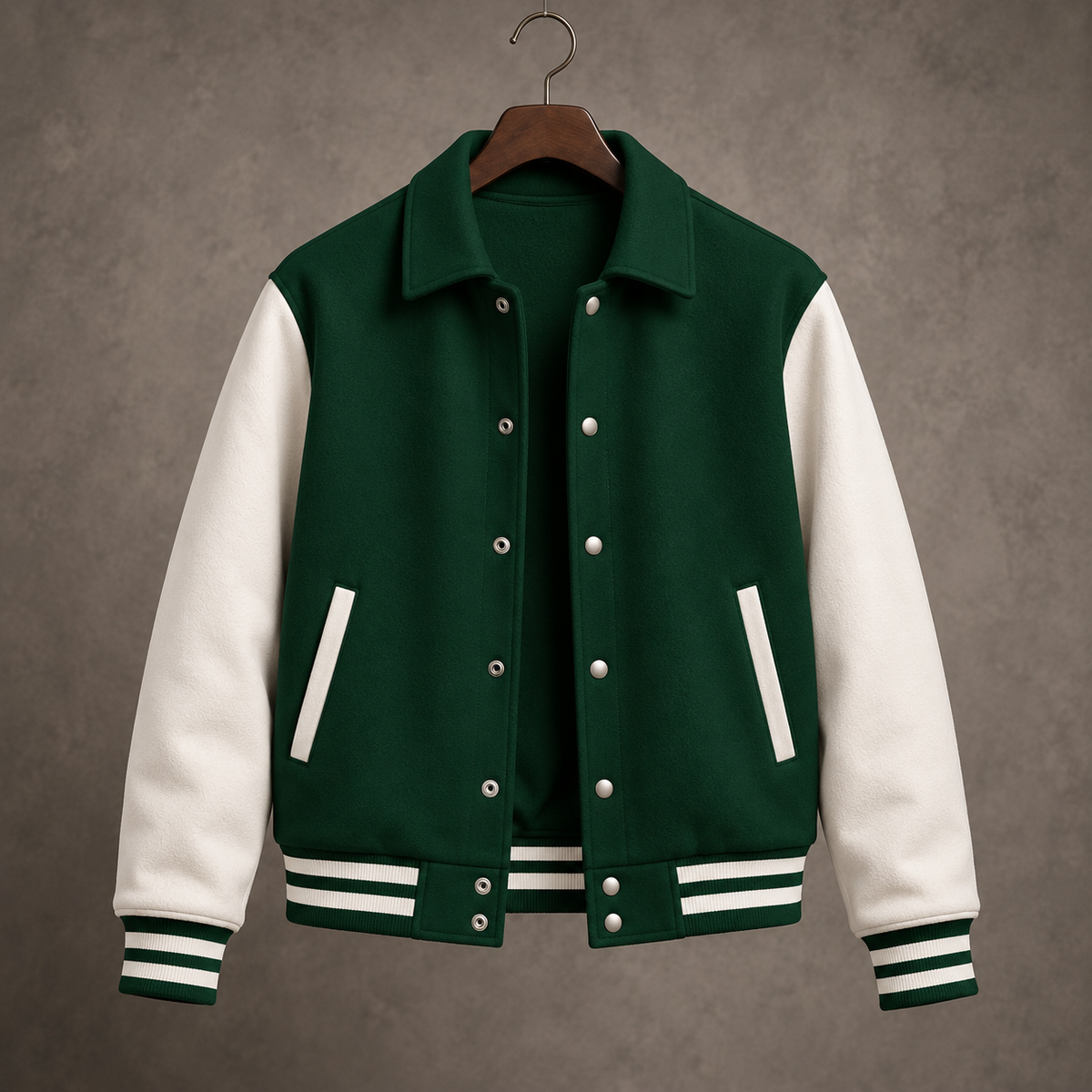 Men's Varsity Jacket (Forest Green) #1335