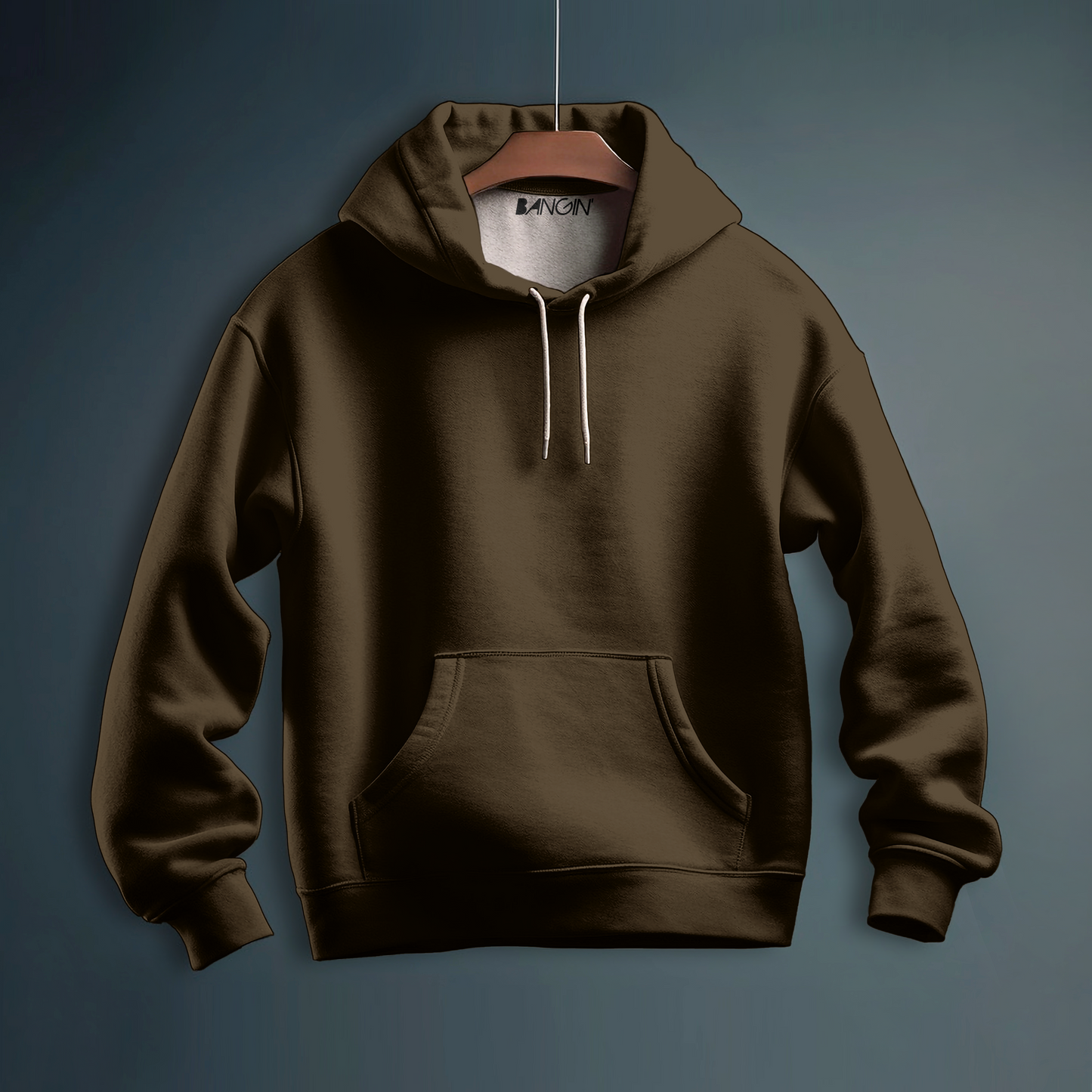 Premium Cotton Hoodie (Dark Brown) #477