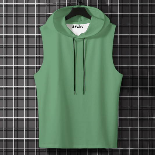 Hooded Tank Top in 100% Cotton #706 (Mint Green)