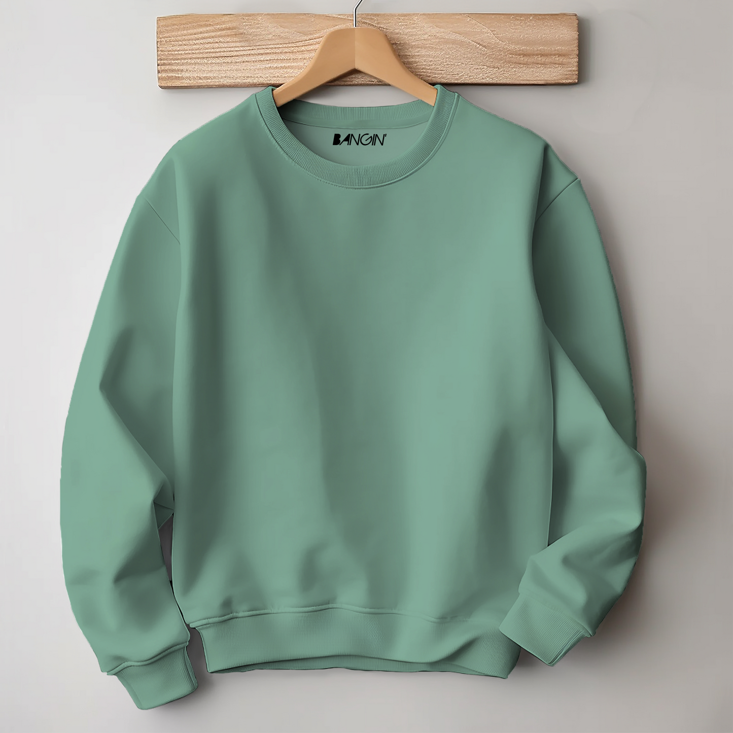 100% Premium Quality Cotton Sweatshirt (Mint Green) #502