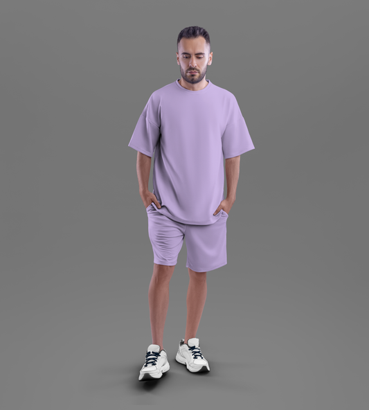 Oversized Tee & Shorts Co-ord Set (100% Cotton) #675