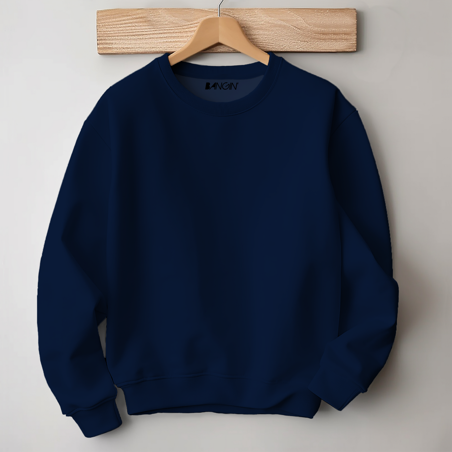 100% Premium Quality Cotton Sweatshirt (Navy Blue) #546