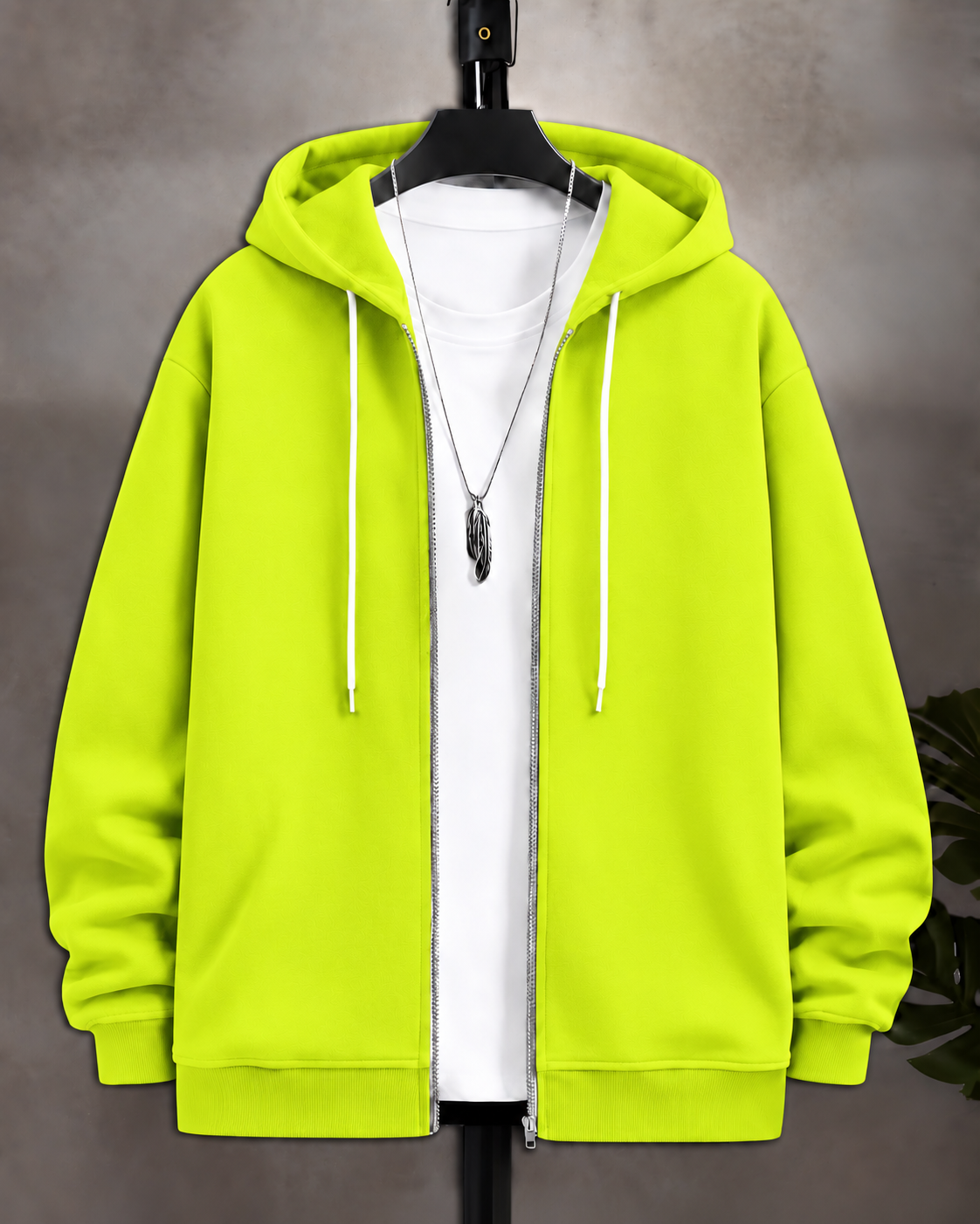 Neon Zip Up Hoodie (without T-shirt) #1328