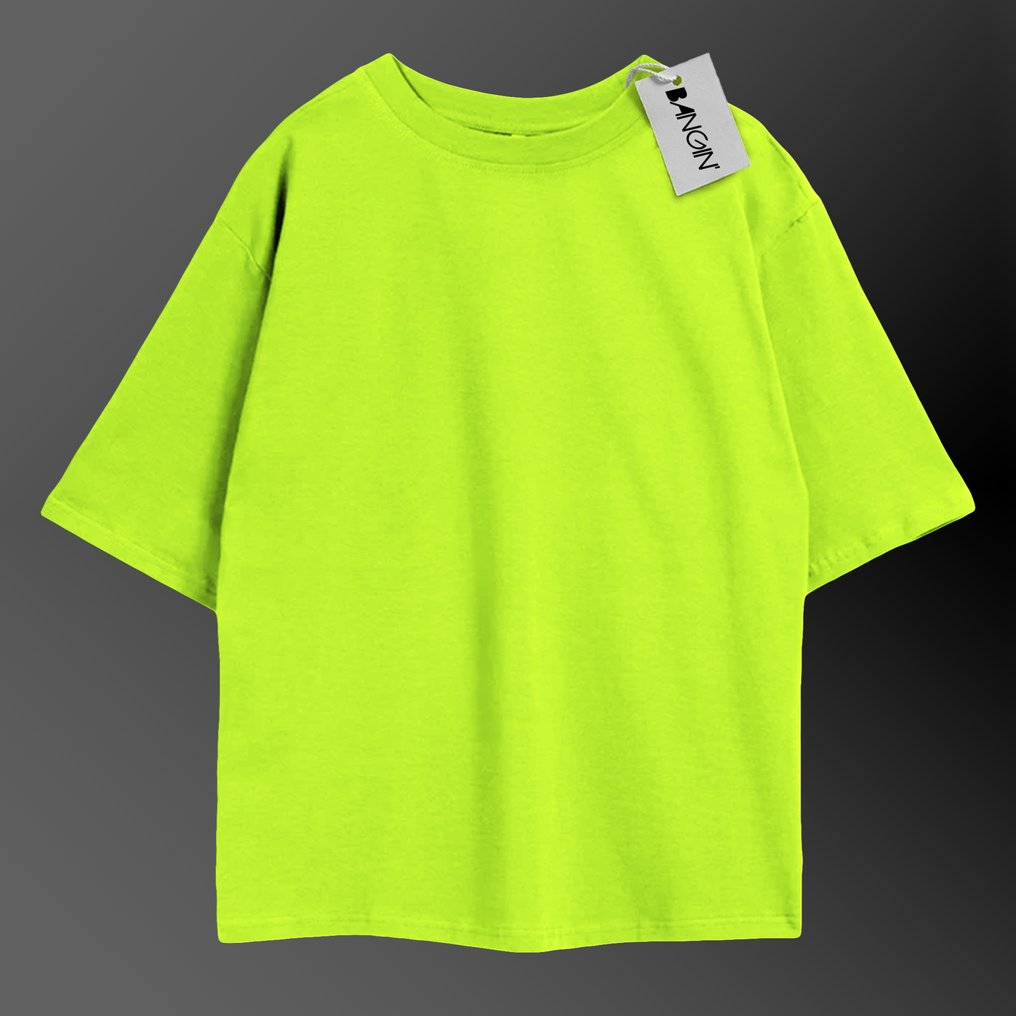 Neon Green Oversized Tee in 100% Organic Cotton #420