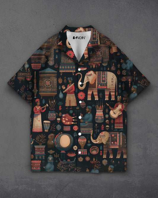 Hawaiian Shirt with Cuban Collar #929