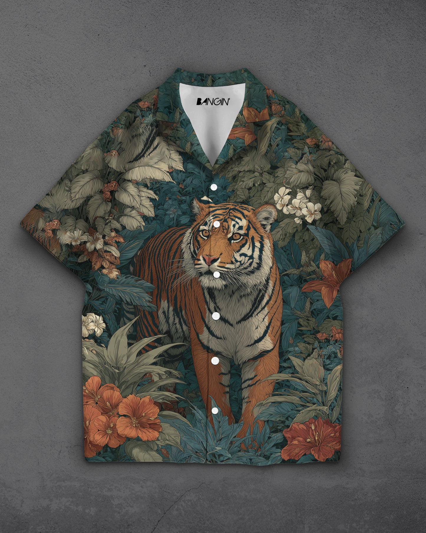 Hawaiian Shirt with Cuban Collar #930