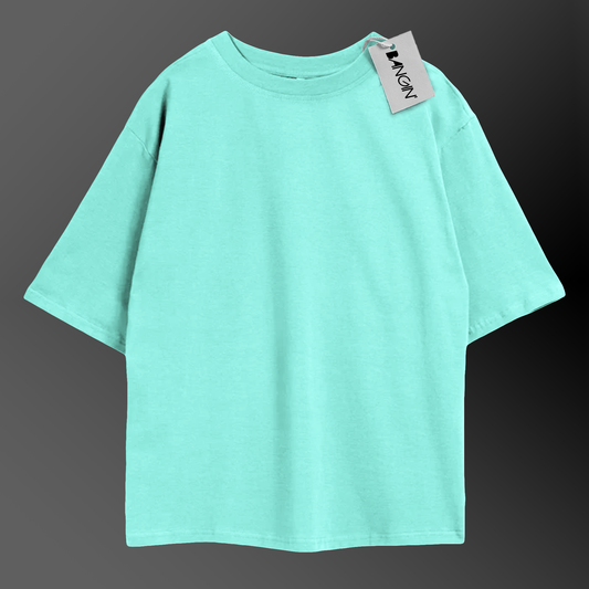 Pale Turquoise Oversized Tee in 100% Organic Cotton #422