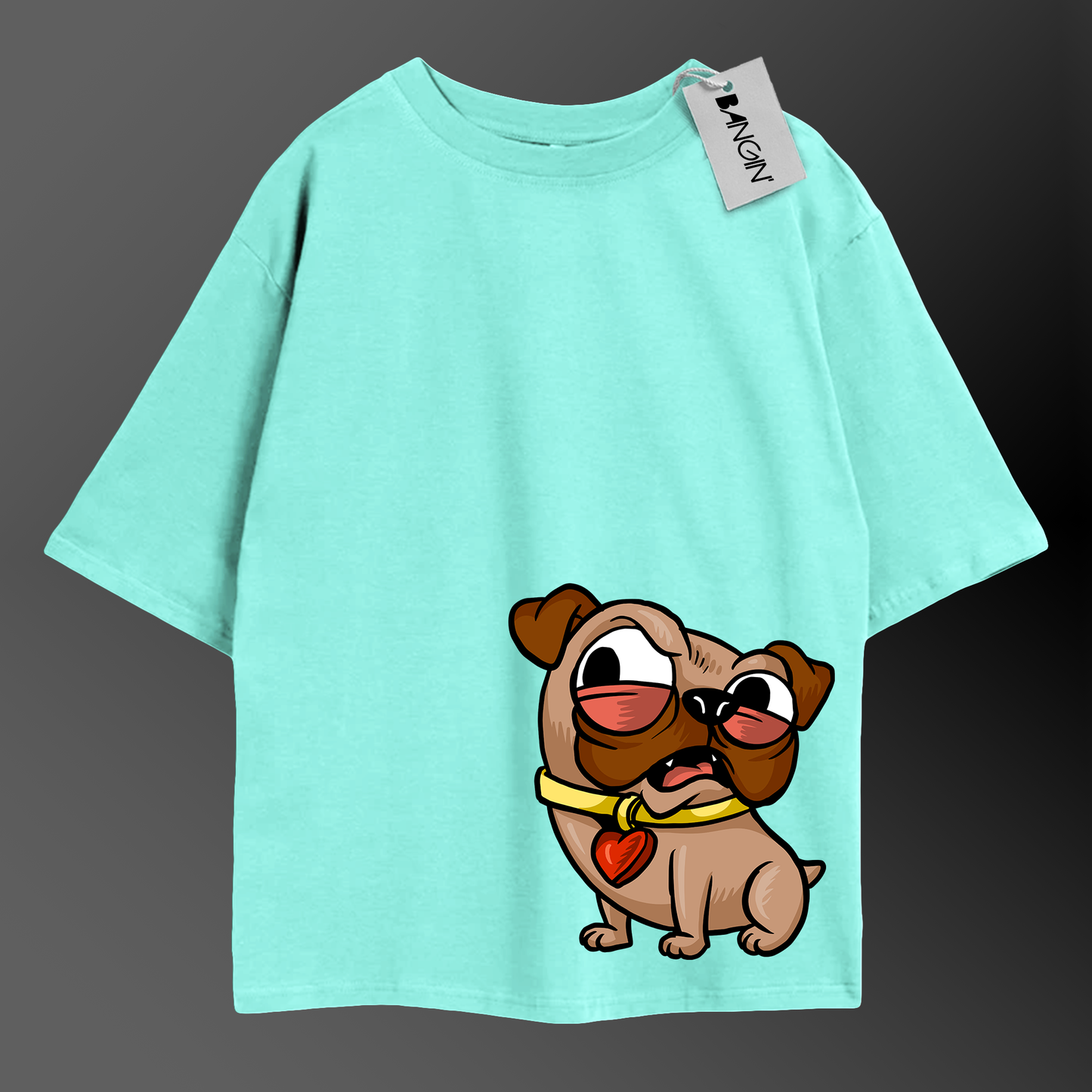 Printed Oversized Tee in 100% Organic Cotton #435