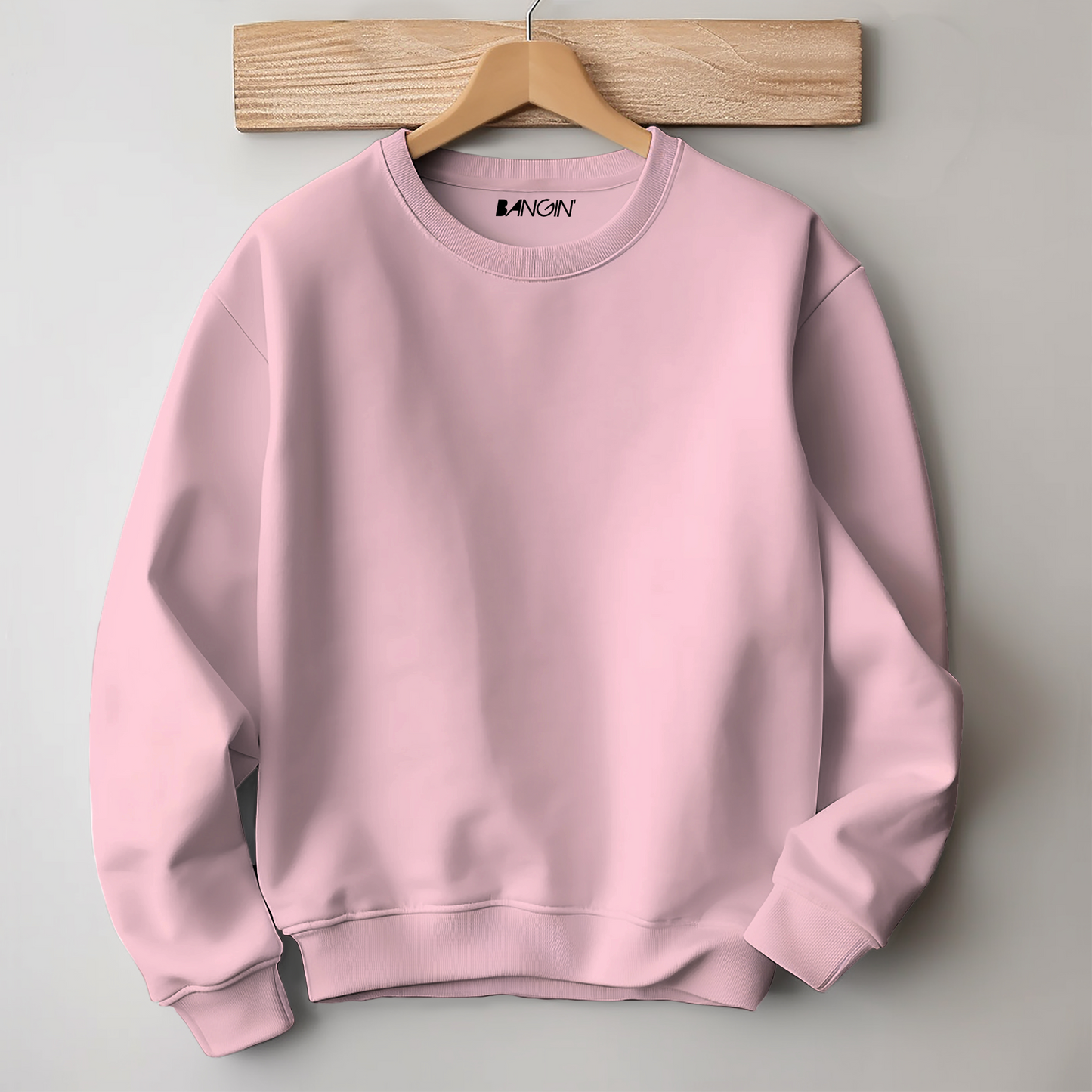 100% Premium Quality Cotton Sweatshirt (Pastel Pink) #501