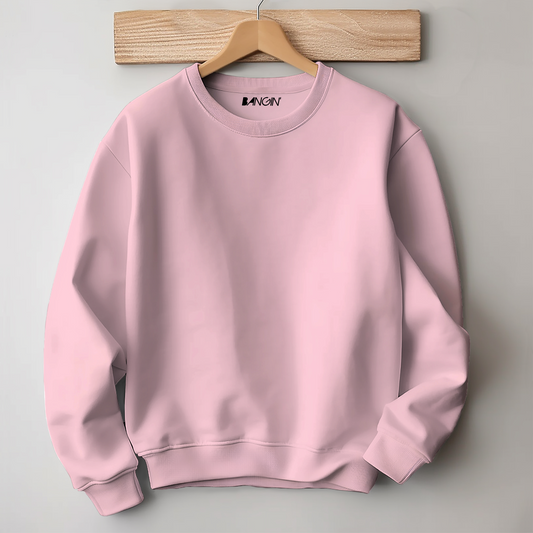 100% Premium Quality Cotton Sweatshirt (Pastel Pink) #501