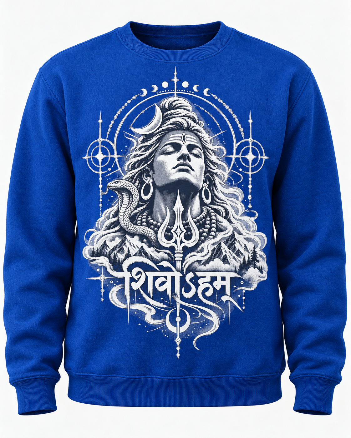 Cotton Fleece Sweatshirt (Royal Blue) #1326
