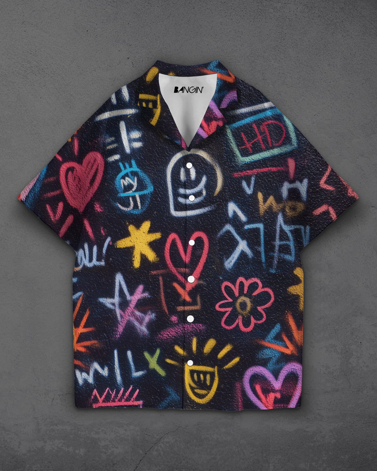 Hawaiian Shirt with Cuban Collar #981